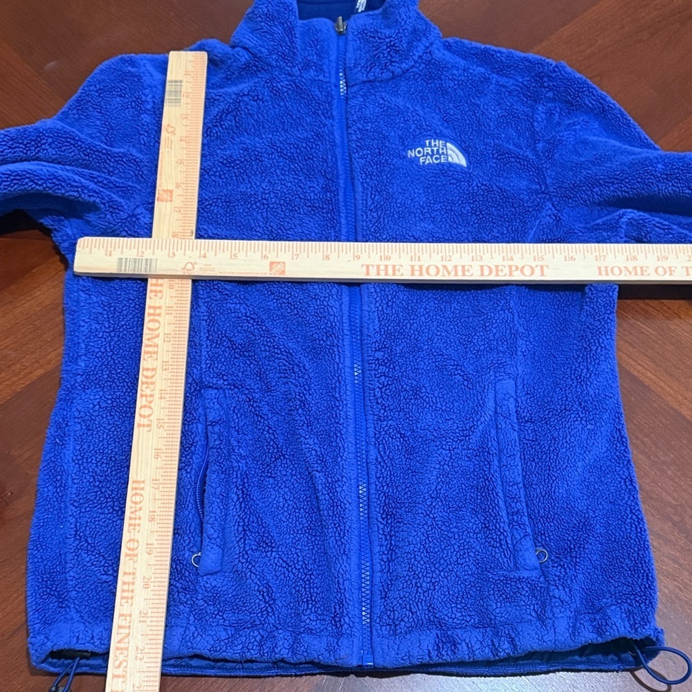 The North Face Women's ink Blue Fleece Hoodie fuzzy soft - Picture 9 of 11